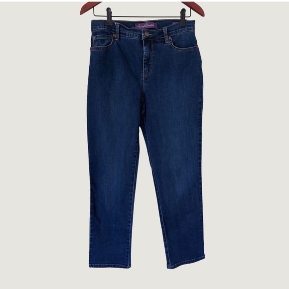 Gloria Vanderbilt Denim - Gloria Vanderbilt Amanda High Rise Straight Leg Jeans Dark Denim Wash Blue Siz 6